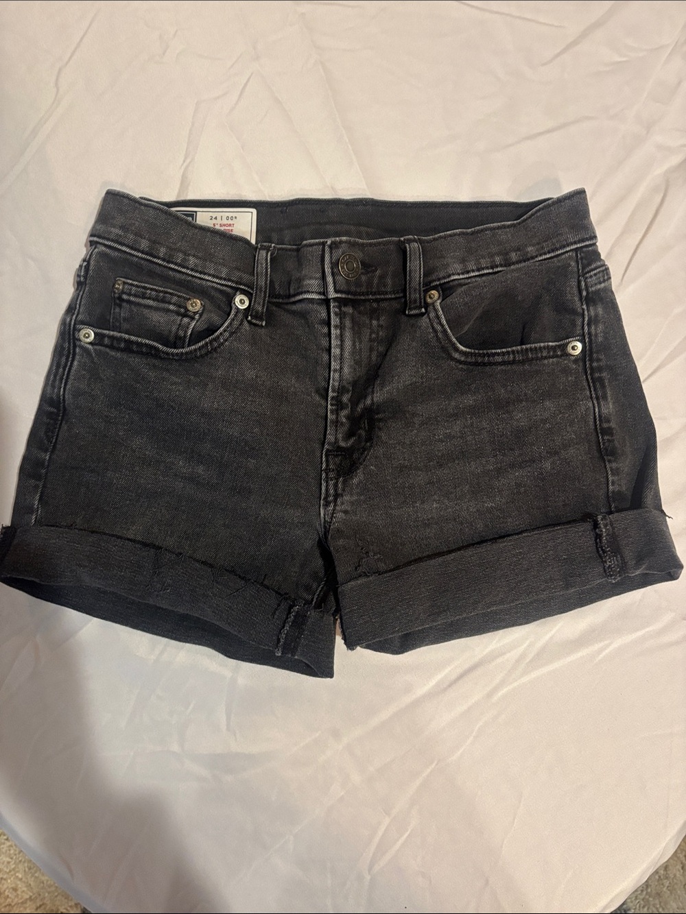 GAP Black Denim Cuffed Women’s Shorts